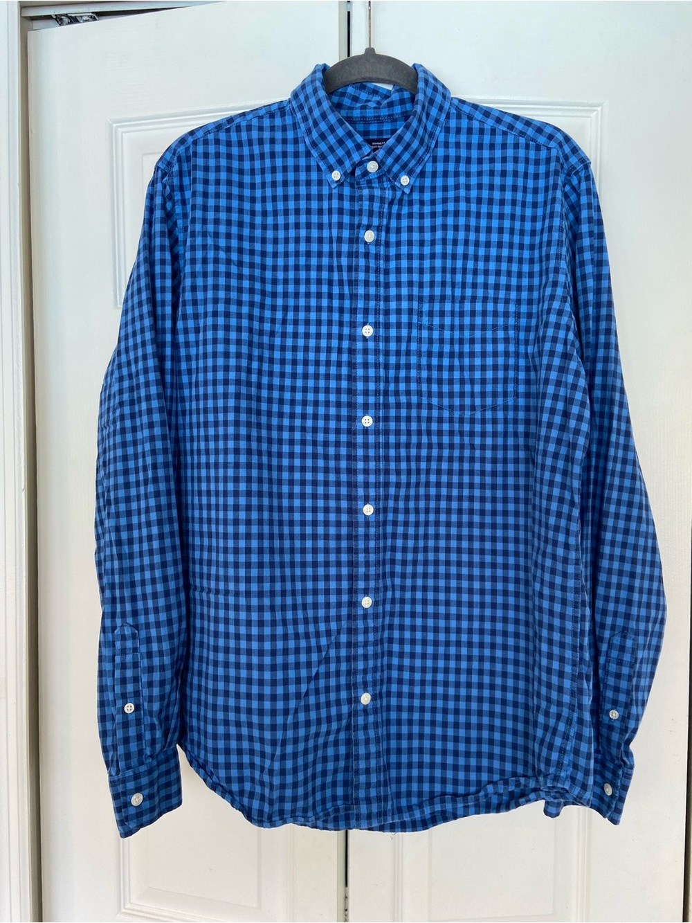 GAP Blue Gingham Button-Down Shirt